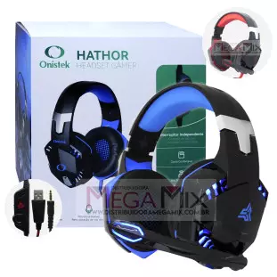 Fone de Ouvido Headset Gamer (USB + P3) ON-455A - Onistek
