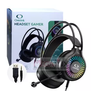 Fone de Ouvido Headset Gamer (USB + P3) ON-FN649 - Onistek