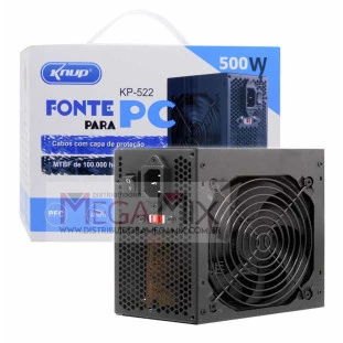 Fonte Real ATX 500W KP-522 - Knup