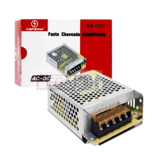 Fonte Chaveada Estabilizada 12V/5A KA-1501 - Kapbom