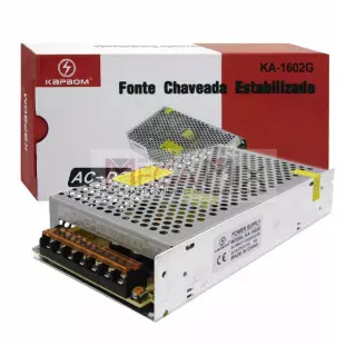 Fonte Chaveada 12V/10A KA-1602G - Kapbom