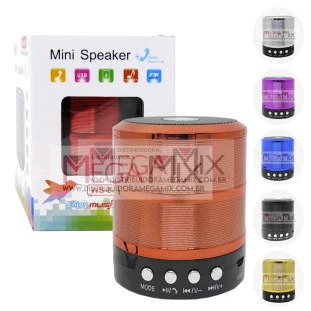 Mini Caixa de Som Portátil Bluetooth WS-887 - Altomex