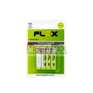 Pilha Alcalina AAA c/4 FX-AAAK4 - Flex