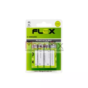 Pilha Alcalina AA c/4 FX-AAK4 - Flex