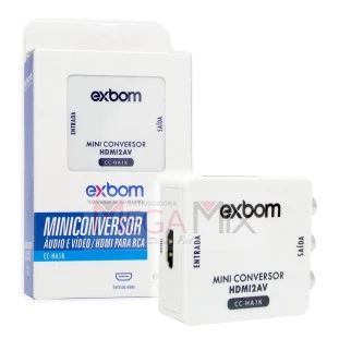 Mini Conversor HDMI para RCA CC-HA1K - Exbom