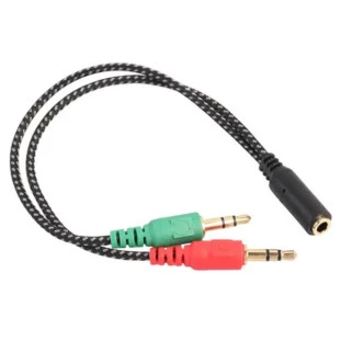 Cabo Adaptador P3 Macho + 2 Jack P2 Fêmea KP-HM040 - Knup