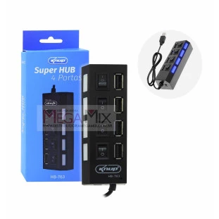  Hub USB 2.0 4 Portas HB-T63 - Knup