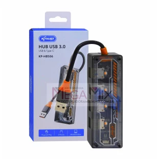 Hub USB 3.0 4 Portas + Tipo C KP-HB506 - Knup