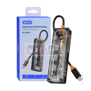 Adaptador Tipo C 5 em 1 para USB/HDMI/Rede/Tipo C KP-HB507 - Knup