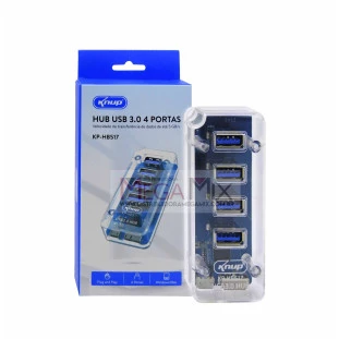 Hub USB 3.0 4 Portas KP-HB517 - Knup