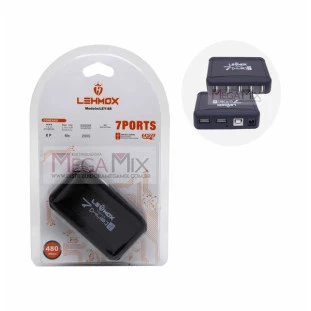 Hub USB 2.0 7 Portas 480Mbps LEY-88 - Lehmox
