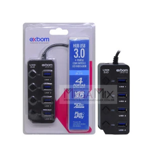 Hub USB 3.0 4 Portas UH-314S - Exbom