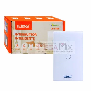Interruptor Inteligente com 1 Botão LE-5308 - Lelong