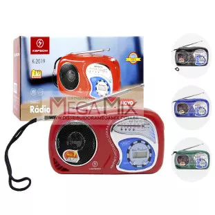 Rádio Relógio de Bolso AM/FM/TV K-2019 - Kapbom