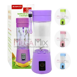 Mini Liquidificador Portátil Recarregável 380ml KAP-Z172 - Kapbom
