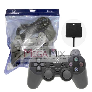 Controle Playtation 2 c/Fio (Saquinho) KAP-2Y - Kapbom