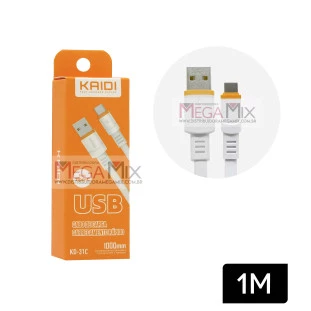 Cabo de Dados USB + Type C 1M KD-31C - Kaidi