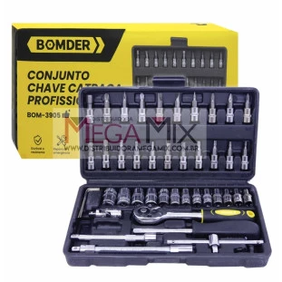 Kit de Chaves Catraca com 45 Peças BOM-3905 - Bomder