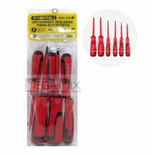 Kit de Chaves Fenda e Phillips BOM-3110 - Bomvink