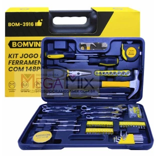 Kit de Ferramentas com 148 Peças BOM-3916 - Bomvink
