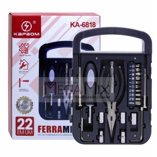 Kit de Ferramentas com 22 Peças KA-6818 - Kapbom