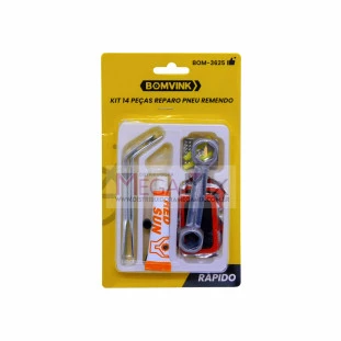 Kit Reparo para Pneu 14 Peças BOM-3625 - Bomvink