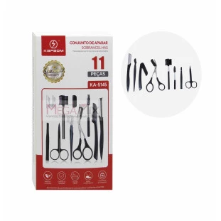 Kit para Sobrancelha com 11 Peças KA-5145 - Kapbom