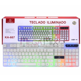 Teclado Gamer USB RGB KA-667 - Kapbom