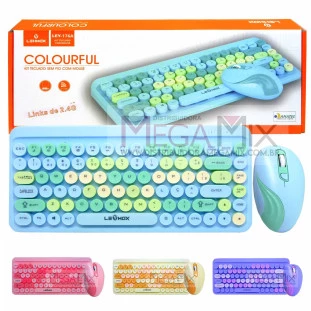 Kit Teclado e Mouse sem Fio LEY-176A - Lehmox