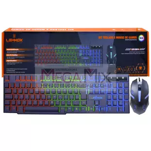 Kit Teclado e Mouse Gamer RGB USB LEY-2074 - Lehmox