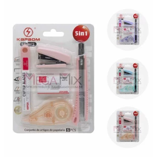 Kit Papelaria 5 Peças KA-6372 - Kapbom