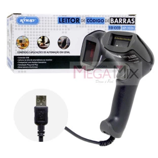 Leitor de Código de Barras e Boletos com  fio KP-1026 - Knup