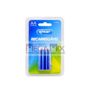 Pilha AA Recarregável c/2 2700mAh KP-2800AA - Knup