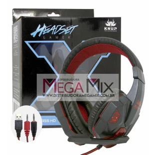 Fone de Ouvido USB Headset Gamer Pro (USB + 2 P2) KP-397 - Knup