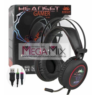 Fone de Ouvido Headset Gamer Pro (USB + 2 P2) KP-401 - Knup 