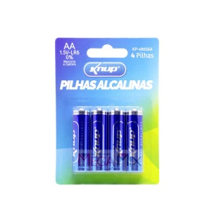 Pilha Alcalina AA c/4 KP-4900AA - Knup