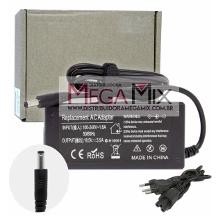 Fonte Carregador para Notebook HP 18.5V 3.5A 4.8x3.5mm KP-513A - Knup