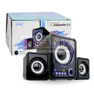 Caixa de Som Subwoofer 18W KP-6017BH - Knup