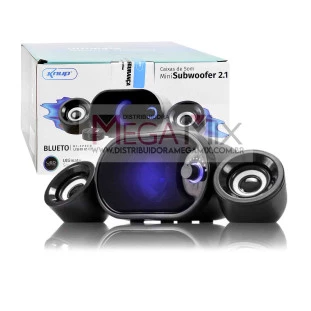 Caixa de Som Subwoofer 2.1 11W KP-6018BH - Knup