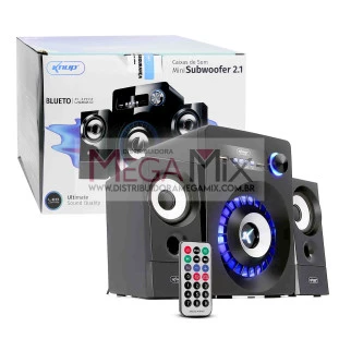 Caixa de Som Subwoofer 2.1 KP-6022BH - Knup 