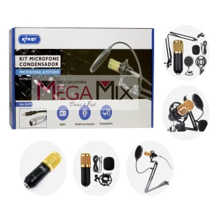 Kit Microfone Condensador Profissional KP-M0010 - Knup