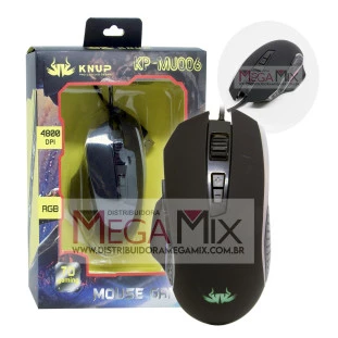 Mouse Gamer com fio USB 4800DPI  KP-MU006 - Knup