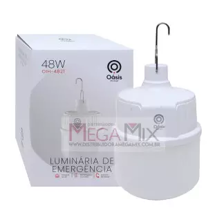Lâmpada de Emergência Recarregável 48W OIH-4821 - Oásis