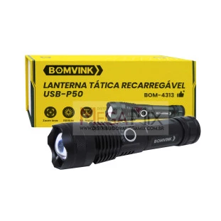 Lanterna Tática Recarregável BOM-4313 - Bomvink