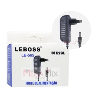 Fonte de Alimentação DC 12V 3A LB-565 - Leboss