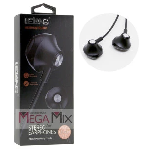 Fone de Ouvido com Microfone LE-0214 - Lelong