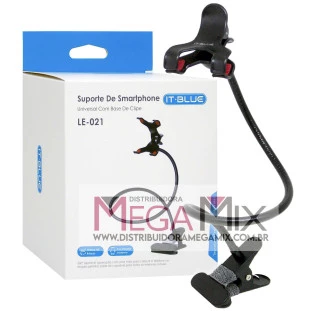 Suporte Universal Articulado Flexível 360° para Celular (Ferro)  LE-021 - It-Blue