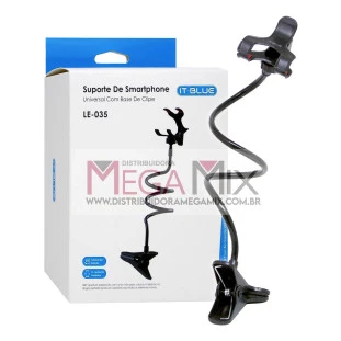 Suporte Universal Articulado Flexível 360° para Celular  LE-035 - It-Blue