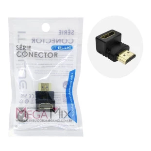 Conector Macho + HDMI Fêmea LE-05 LT-5521 - It- Blue