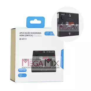 Switch HDMI 3 Entradas e 1 Saída LE-4111 - It-Blue